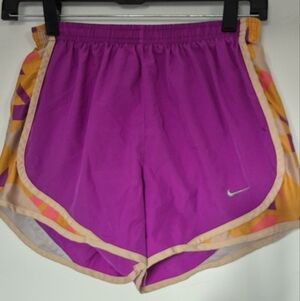 Nike Purple and Yellow Athletic Shorts Lightweight Design